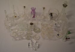 Large selection of glassware including W