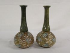 2 Doulton Lambeth vases H 25 cm