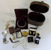 Jewellery box containing various costume