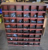 Bolt cabinet with various nuts, bolts et