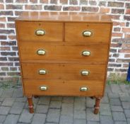 Late Victorian campaign chest in 2 secti