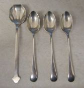 3 teaspoons Sheffield 1911 & a scalloped