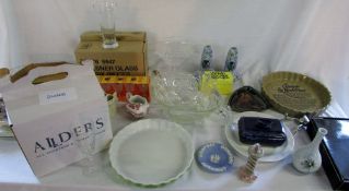 Assorted glassware, ceramics inc Masons