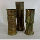 3 Trench art shells