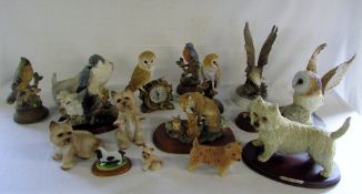 Various ceramics animal figures inc foxe