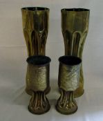 WWI and WWII Trench art shells
