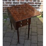 Victorian mahogany Pembroke work table o