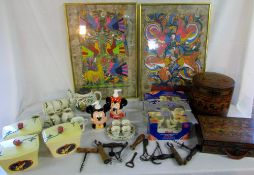 Assorted items inc pictures, ceramics, c