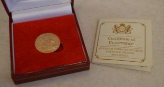 1885 full sovereign with certificate of