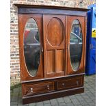 Large Edwardian triple wardrobe