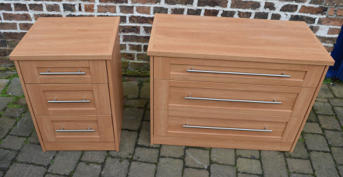 Modern bedside cabinet & chest of drawer