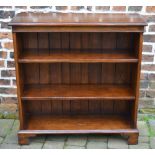 Oak twin shelf book case