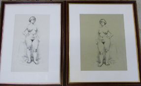 Pair of nude lithographs by Roy Godfey B