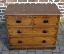 Victorian pine oak scrumbled chest of dr