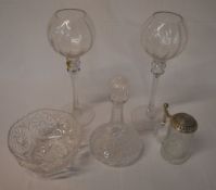 Various glassware including a ships deca