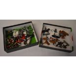 2 small boxes of lead figures including