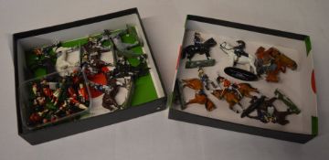 2 small boxes of lead figures including