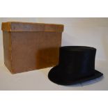 Top hat with makers label 'Kirsop & Son