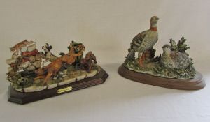 Capodimonte figures of dogs chasing cats