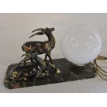 French Art Deco Antelope lamp