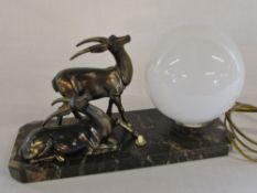 French Art Deco Antelope lamp