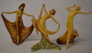 2 Wade cellulose figures of ladies inclu