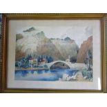 Framed watercolour by H Fillery 1924 68