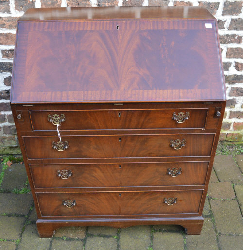 Reproduction Georgian mahogany bureau