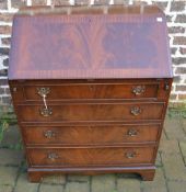 Reproduction Georgian mahogany bureau