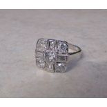 18ct white gold diamond ring approx 1.3