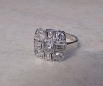 18ct white gold diamond ring approx 1.3