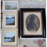 3 framed pastel drawings by C W Rose 197