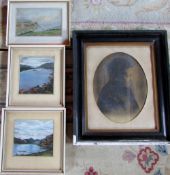 3 framed pastel drawings by C W Rose 197