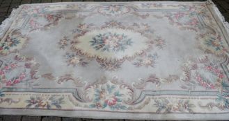 Large Chinese floral carpet approx size