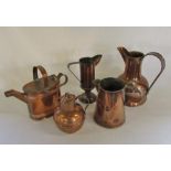 Various copperware inc jugs