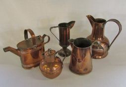 Various copperware inc jugs
