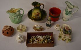 Various ceramics including miniature ani