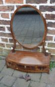 Georgian oval toilet mirror (two rear le