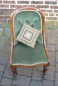 Victorian button back nursing chair