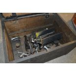 Wooden box containing drawers and puller