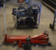 Clarke 3 tonne long reach trolley jack,