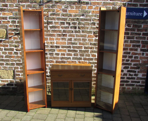 TV cabinet and 2 tall display cabinets