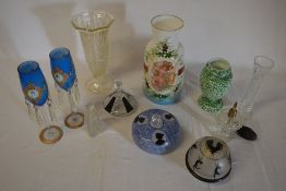 Glassware including a pair of champagne