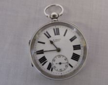 H Stone Leeds silver pocket watch Cheste