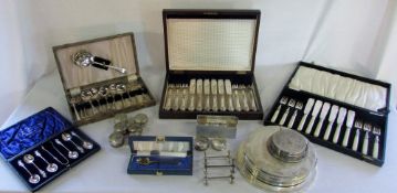 Various silver plate & sterling silver t