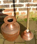 Copper posher and vase