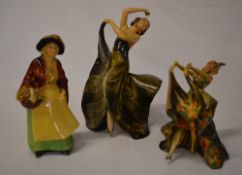 3 Wade cellulose figures of ladies, incl