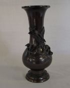 Bronze Chinese vase with dragon decorati