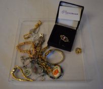 Various costume jewellery including watc