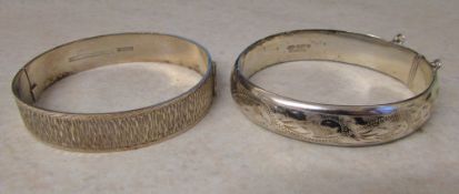 2 silver bangles Birmingham 1971 & 1972